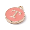 (Defective Closeout Sale Border damaged) Golden Plated Alloy Enamel Charms ENAM-XCP0001-20T-4