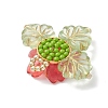 Brass Glass Seed Beaded Flower Pendants PALLOY-MZ01118-01-4