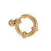 304 Stainless Steel Round Spring Ring Clasp STAS-OY012-49G-1