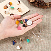 Craftdady Resin & Walnut Wood Stud Earring Findings MAK-CD0001-02-12