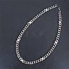 304 Stainless Steel & Zinc Alloy Thorned Cuban Link Chain Necklaces for Men FS-WGE9529-03-1