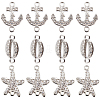 30Pcs 3 Styles Alloy Connector Charms with Crystal Rhinestone FIND-SC0007-89-1