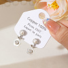 Brass Micro Pave Cubic Zirconia Stud Earrings WGB66C3-01-3