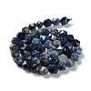 Natural Dumortierite Quartz Beads Strands G-G030-A04-02-3