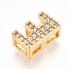 Brass Micro Pave Cubic Zirconia Charms KK-N254-217G-E-2