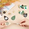 SUPERFINDINGS DIY 12Pairs Clover Style PU Leather Earring Making Kits DIY-FH0002-26-3