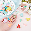 Silicone Heart & Synthetic Rubber Cone Knitting Needle Point Protectors DIY-NB0010-18-3