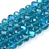 Electroplate Glass Beads Strands X-EGLA-A034-T4mm-L25-1