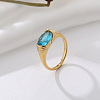 304 Stainless Steel Cubic Zirconia Finger Rings FS-WGC174A-06-1