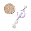 Moon with Cat Alloy Pendant Decorations HJEW-JM04200-3