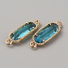 Golden Plated Brass Pave Glass Connector Charms LS-FIND-WH0110-728G-10-2