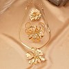 Flower Alloy Rhinestones Pendant Necklaces & Rings & Cuff Bangles Sets for Women FS-WG14933-01-4