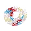 Electroplate Transparent Glass Beads Strands EGLA-Q135-8MM-C04-3