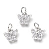 Brass Micro Pave Clear Cubic Zirconia Pendants KK-P188-N01-P-1