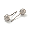 Tarnish Resistant 304 Stainless Steel with 201 Stainless Steel Smooth Round Ball Stud Earring Findings STAS-O004-08D-P-2