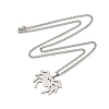 201 Stainless Steel Pendant Necklaces for Women NJEW-U018-01P-07-2