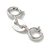 S925 Sterling Silver Double Spring Ring Clasps STER-R003-08P-2