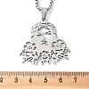 201 Stainless Steel Religion Jesus Pendant Necklaces NJEW-H065-01P-3