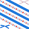2 Rolls 2 Styles Independence Day Themes Polyester Ribbon OCOR-GF0004-50B-1