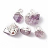 Rough Raw Natural Amethyst Pendants G-E590-05S-1