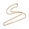 Unisex 304 Stainless Steel Box Chain Necklaces STAS-D0002-35G-1