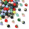 100Pcs Rubberized Style ABS Plastic Pendants KY-CJ0002-14-8