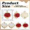 12Pcs 2 Colors Alloy Flower Connector Charms FIND-LP0007-89-2