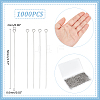 1000Pcs Stainless Steel Eye Pins STAS-UN0058-29-3