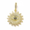 Brass Micro Pave Cubic Zirconia Pendants KK-E068-VF006-1