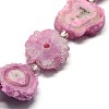 Natural Druzy Quartz Crystal Beads Strands G-F582-A01-3