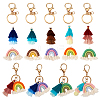 DIY Rainbow Tassel Keychain Making Kit DIY-TA0004-96-2