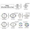 SUPERFINDINGS 50Pcs 5 Styles Alloy Connector Charms with Rhinestone FIND-FH0007-58-2