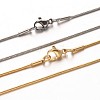 304 Stainless Steel Snake Chain Necklaces NJEW-M124-11-1