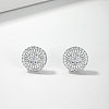 925 Sterling Silver Pave Moissanite Stud Earrings for Women MB9290-4