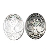 Natural Black Lip Shell Carved Cabochons SHEL-G024-04-1