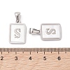 304 Stainless Steel Pave Shell Pendants STAS-G327-01P-S-3