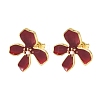 Brass Enamel Stud Earrings for Women KK-CBA760A-11G-06-4