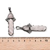 Natural Rose Quartz Sword Big Pendants G-Q163-08AS-06-3