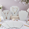 Bust Shaped Velvet Necklaces Jewelry Display Stands LS-ODIS-WH0043-159A-4