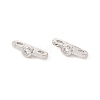 Rack Plating Brass Pave Clear Cubic Zirconia Connector Charms LS-KK-G433-04P-2