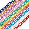 Yilisi 40 Strands 10 Colors Handmade Opaque Acrylic Paperclip Chains KY-YS0001-04-2