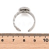 304 Stainless Steel Open Cuff Ring Components STAS-F366-09B-P-2