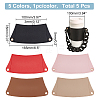 WADORN 5Pcs 5 Colors PU Leather Heat Resistant Reusable Cup Sleeve AJEW-WR0001-58A-2