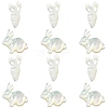 6Pcs 2 Styles Natural White Shell Beads BSHE-CJ0001-05-3