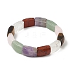 Natural Mixed Stone Bead Stretch Bracelets for Women Men BJEW-C097-02A-16-2