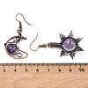 Natural Amethyst Dangle Earrings G-H359-07R-09-5