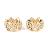 Brass Micro Pave Clear Cubic Zirconia European Beads KK-L261-05G-1