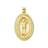 Real 18K Gold Plated Brass Micro Pave Cubic Zirconia Pendants KK-H472-14G-10-1