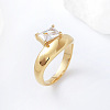 304 Stainless Steel Glass Finger Rings LS-MD8256-2-1