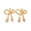 Brass Micro Pave Cubic Zirconia Pendants KK-K382-59G-1